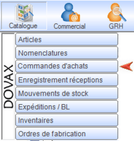 Interface du Module Catalogue