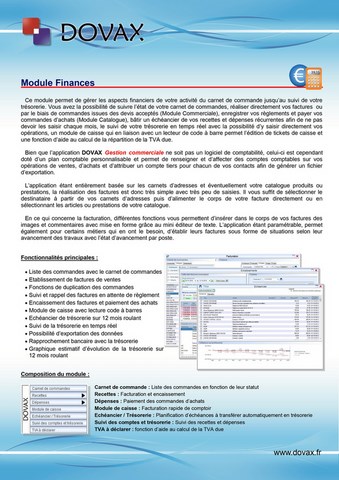 Plaquette Module Finance
