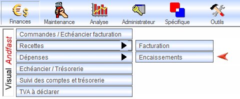 Chemin d'accès aux encaissements Chemin d'accès aux encaissements