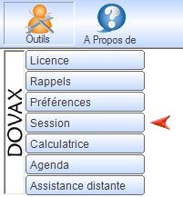 Interface du logiciel DOVAX Gestion Commerciale